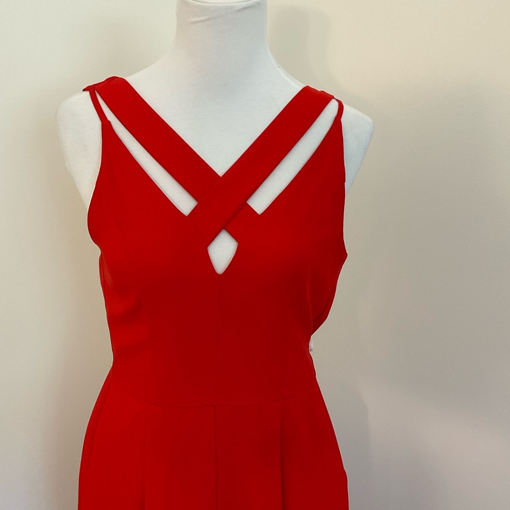 Adelyn Rae Red Cocktail Romper - Picture 4 of 9
